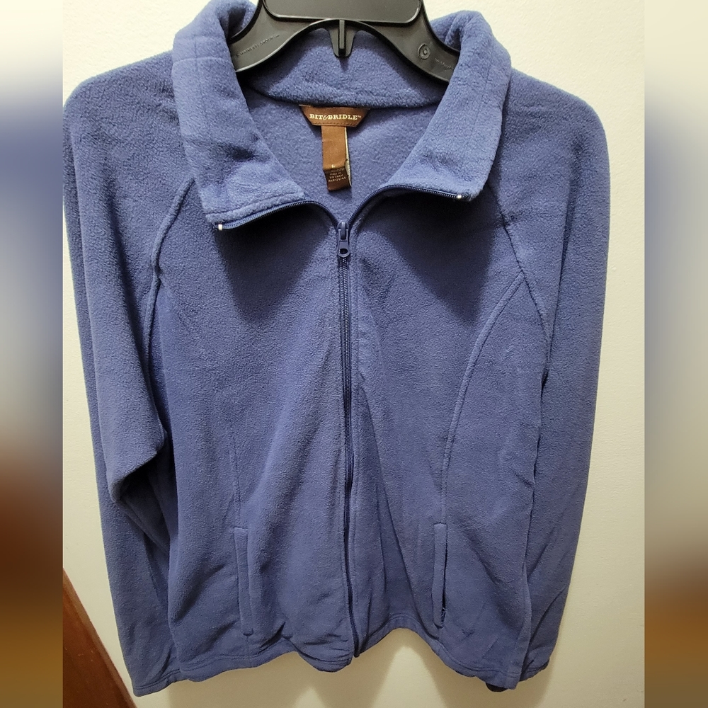 BIT & BRIDLE Women's BlueFleece zip-up jacket Size L.